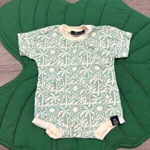 The Little Surfer Dude 6-12M Surf Bubble Romper French Terry